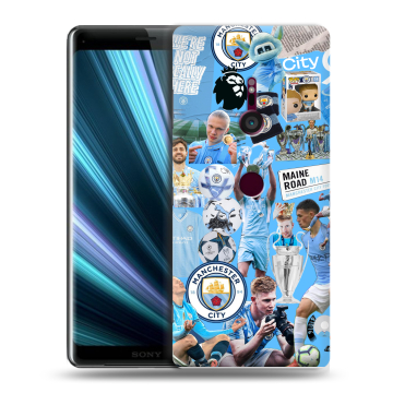 Пластиковый чехол на Sony Xperia XZ3 с принтом Man City Манчестер Сити Пластиковый чехол на Sony Xperia XZ3 с принтом Man City Манчестер Сити