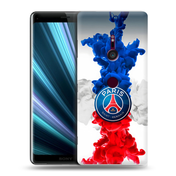Пластиковый чехол на Sony Xperia XZ3 с принтом PSG ПСЖ Пластиковый чехол на Sony Xperia XZ3 с принтом PSG ПСЖ