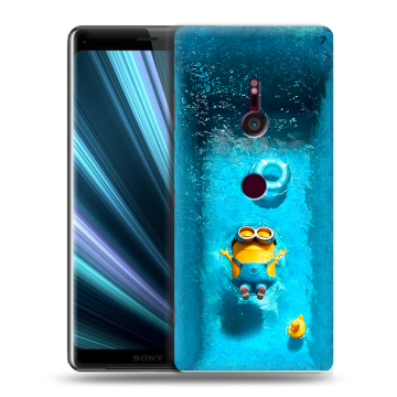 Пластиковый чехол на Sony Xperia XZ3 с принтом Миньоны Пластиковый чехол на Sony Xperia XZ3 с принтом Миньоны