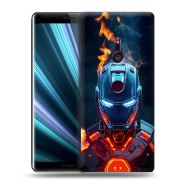 Пластиковый чехол на Sony Xperia XZ3 с принтом IronMan Железный человек Пластиковый чехол на Sony Xperia XZ3 с принтом IronMan Железный человек