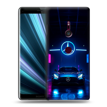 Пластиковый чехол на Sony Xperia XZ3 с принтом Mercedes Мерседес Пластиковый чехол на Sony Xperia XZ3 с принтом Mercedes Мерседес