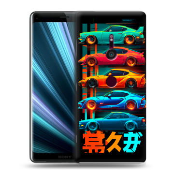 Пластиковый чехол на Sony Xperia XZ3 с принтом машины тачки Пластиковый чехол на Sony Xperia XZ3 с принтом машины тачки
