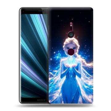 Пластиковый чехол на Sony Xperia XZ3 с принтом Холодное сердце Frozen Пластиковый чехол на Sony Xperia XZ3 с принтом Холодное сердце Frozen
