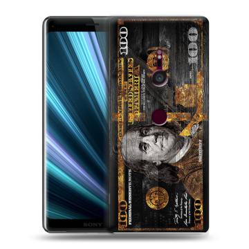 Пластиковый чехол на Sony Xperia XZ3 с принтом Доллар деньги Пластиковый чехол на Sony Xperia XZ3 с принтом Доллар деньги