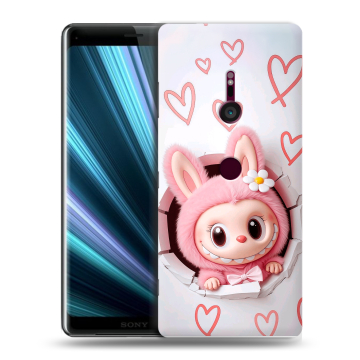 Пластиковый чехол на Sony Xperia XZ3 с принтом Labubu Лабубу