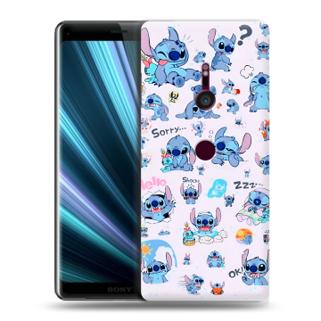 Пластиковый чехол на Sony Xperia XZ3 с принтом Лило и Стич