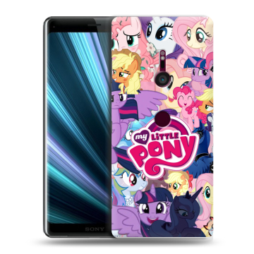 Пластиковый чехол на Sony Xperia XZ3 с принтом My little pony Дружба чудо Пластиковый чехол на Sony Xperia XZ3 с принтом My little pony Дружба чудо