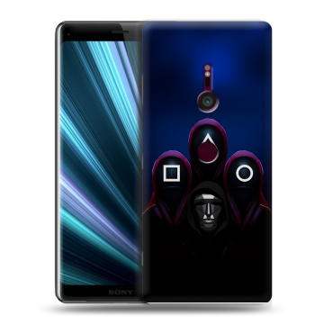 Пластиковый чехол на Sony Xperia XZ3 с принтом Игра Кальмара Пластиковый чехол на Sony Xperia XZ3 с принтом Игра Кальмара