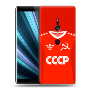 Пластиковый чехол на Sony Xperia XZ3 с принтом Флаг Герб СССР Пластиковый чехол на Sony Xperia XZ3 с принтом Флаг Герб СССР