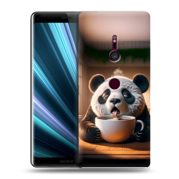 Пластиковый чехол на Sony Xperia XZ3 с принтом смешная панда Пластиковый чехол на Sony Xperia XZ3 с принтом смешная панда