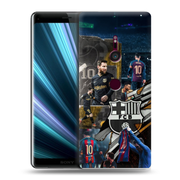 Пластиковый чехол на Sony Xperia XZ3 с принтом Messi Barcelona