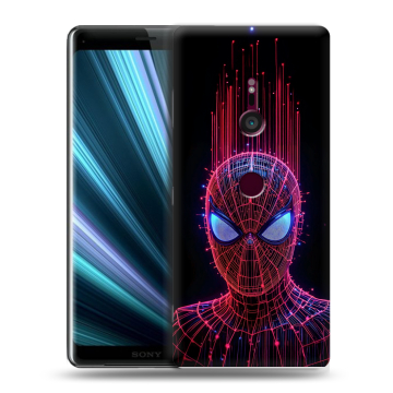 Пластиковый чехол на Sony Xperia XZ3 с принтом Spiderman Человек паук Пластиковый чехол на Sony Xperia XZ3 с принтом Spiderman Человек паук