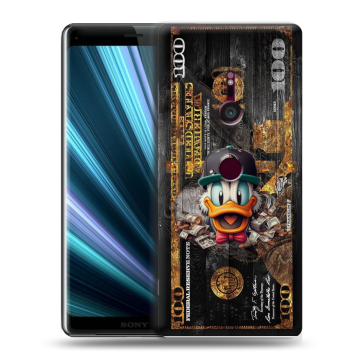 Пластиковый чехол на Sony Xperia XZ3 с принтом Дональд Дак Доллар Пластиковый чехол на Sony Xperia XZ3 с принтом Дональд Дак Доллар