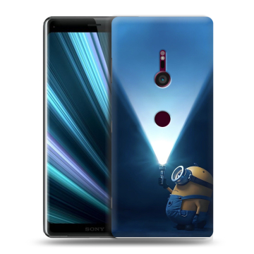 Пластиковый чехол на Sony Xperia XZ3 с принтом Миньоны Пластиковый чехол на Sony Xperia XZ3 с принтом Миньоны