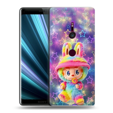 Пластиковый чехол на Sony Xperia XZ3 с принтом Labubu Лабубу