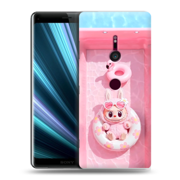 Пластиковый чехол на Sony Xperia XZ3 с принтом Labubu Лабубу Пластиковый чехол на Sony Xperia XZ3 с принтом Labubu Лабубу