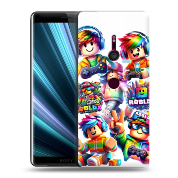 Пластиковый чехол на Sony Xperia XZ3 с принтом Roblox Роблокс Пластиковый чехол на Sony Xperia XZ3 с принтом Roblox Роблокс