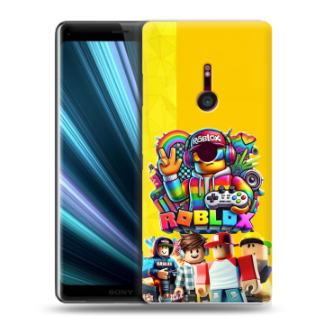 Пластиковый чехол на Sony Xperia XZ3 с принтом Roblox Роблокс