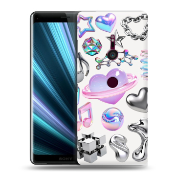 Пластиковый чехол на Sony Xperia XZ3 с принтом Y2K Пластиковый чехол на Sony Xperia XZ3 с принтом Y2K