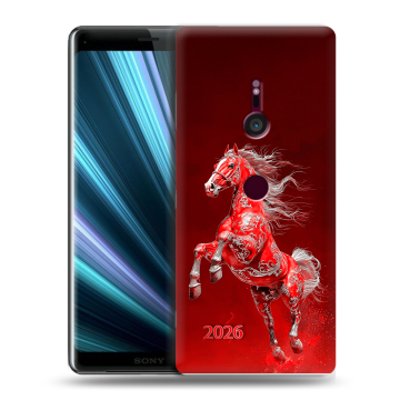 Пластиковый чехол на Sony Xperia XZ3 с принтом Новый год Пластиковый чехол на Sony Xperia XZ3 с принтом Новый год