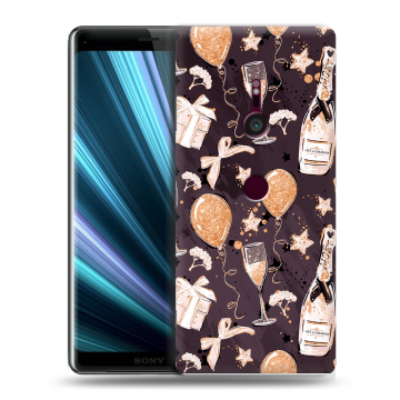 Пластиковый чехол на Sony Xperia XZ3 с принтом Новый год Пластиковый чехол на Sony Xperia XZ3 с принтом Новый год