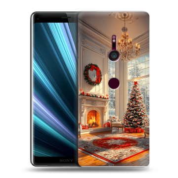 Пластиковый чехол на Sony Xperia XZ3 с принтом Новый год Пластиковый чехол на Sony Xperia XZ3 с принтом Новый год