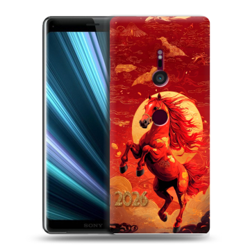 Пластиковый чехол на Sony Xperia XZ3 с принтом Новый год Пластиковый чехол на Sony Xperia XZ3 с принтом Новый год