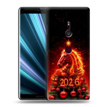 Пластиковый чехол на Sony Xperia XZ3 с принтом Новый год Пластиковый чехол на Sony Xperia XZ3 с принтом Новый год