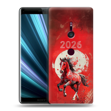Пластиковый чехол на Sony Xperia XZ3 с принтом Новый год Пластиковый чехол на Sony Xperia XZ3 с принтом Новый год