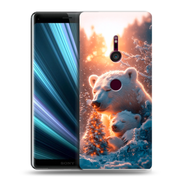 Пластиковый чехол на Sony Xperia XZ3 с принтом Новый год Пластиковый чехол на Sony Xperia XZ3 с принтом Новый год