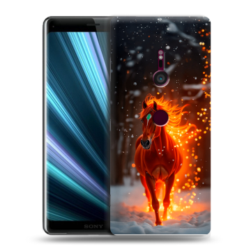 Пластиковый чехол на Sony Xperia XZ3 с принтом Новый год Пластиковый чехол на Sony Xperia XZ3 с принтом Новый год