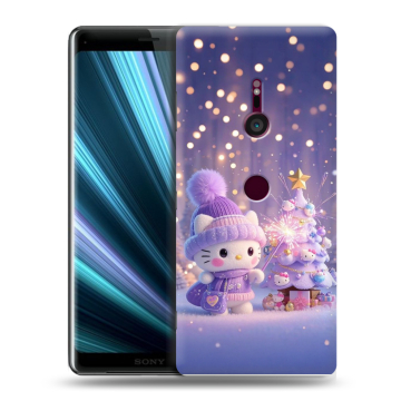 Пластиковый чехол на Sony Xperia XZ3 с принтом Новый год Пластиковый чехол на Sony Xperia XZ3 с принтом Новый год