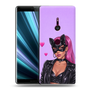 Пластиковый чехол на Sony Xperia XZ3 с принтом женский Пластиковый чехол на Sony Xperia XZ3 с принтом женский