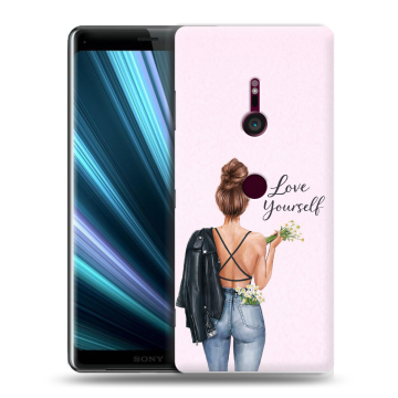 Пластиковый чехол на Sony Xperia XZ3 с принтом женский Пластиковый чехол на Sony Xperia XZ3 с принтом женский