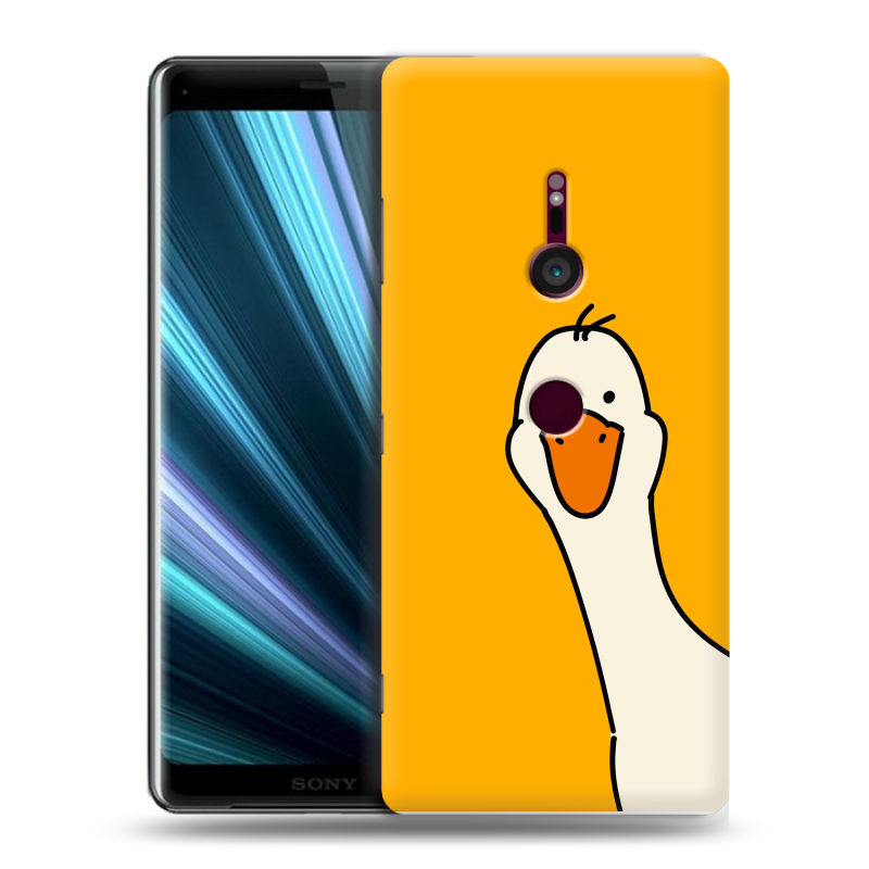 Пластиковый чехол на Sony Xperia XZ3 с принтом Утка Пластиковый чехол на Sony Xperia XZ3 с принтом Утка