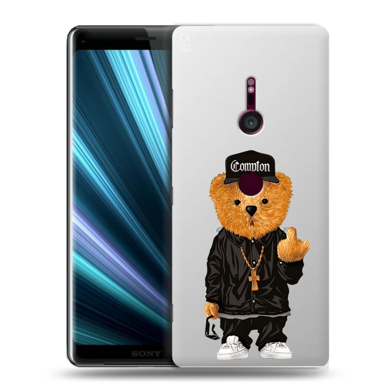 Пластиковый чехол на Sony Xperia XZ3 с принтом Мишка Пластиковый чехол на Sony Xperia XZ3 с принтом Мишка