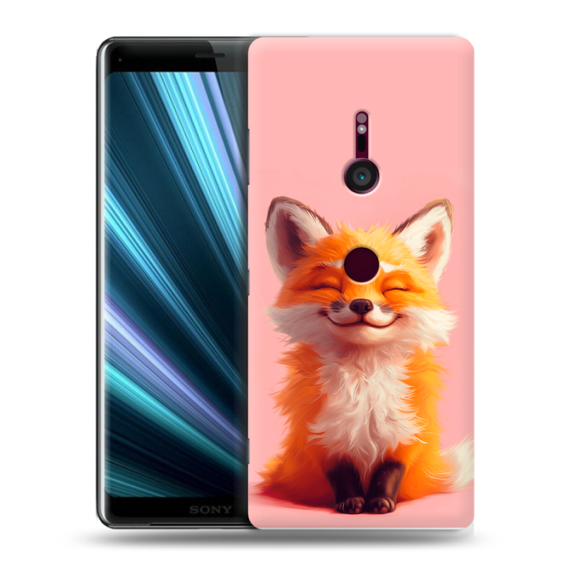 Пластиковый чехол на Sony Xperia XZ3 с принтом милая лиса Пластиковый чехол на Sony Xperia XZ3 с принтом милая лиса