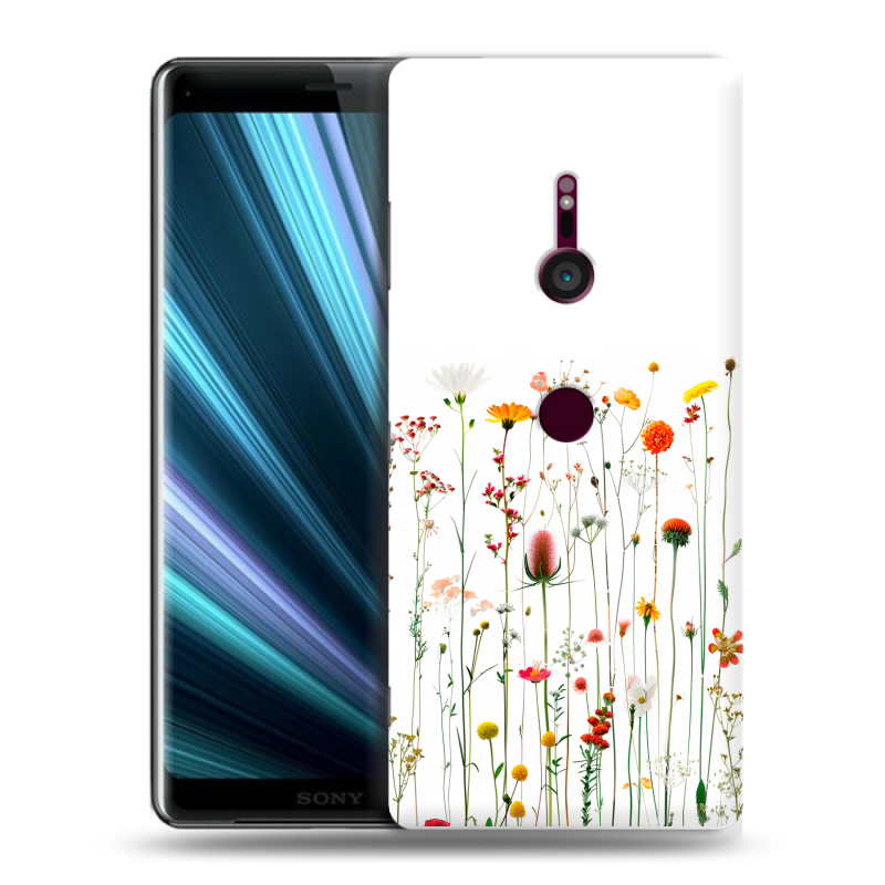 Пластиковый чехол на Sony Xperia XZ3 с принтом цветы Пластиковый чехол на Sony Xperia XZ3 с принтом цветы