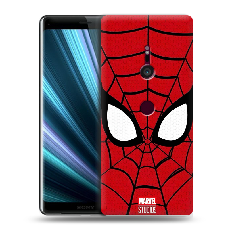 Пластиковый чехол на Sony Xperia XZ3 с принтом человек паук spiderman Пластиковый чехол на Sony Xperia XZ3 с принтом человек паук spiderman