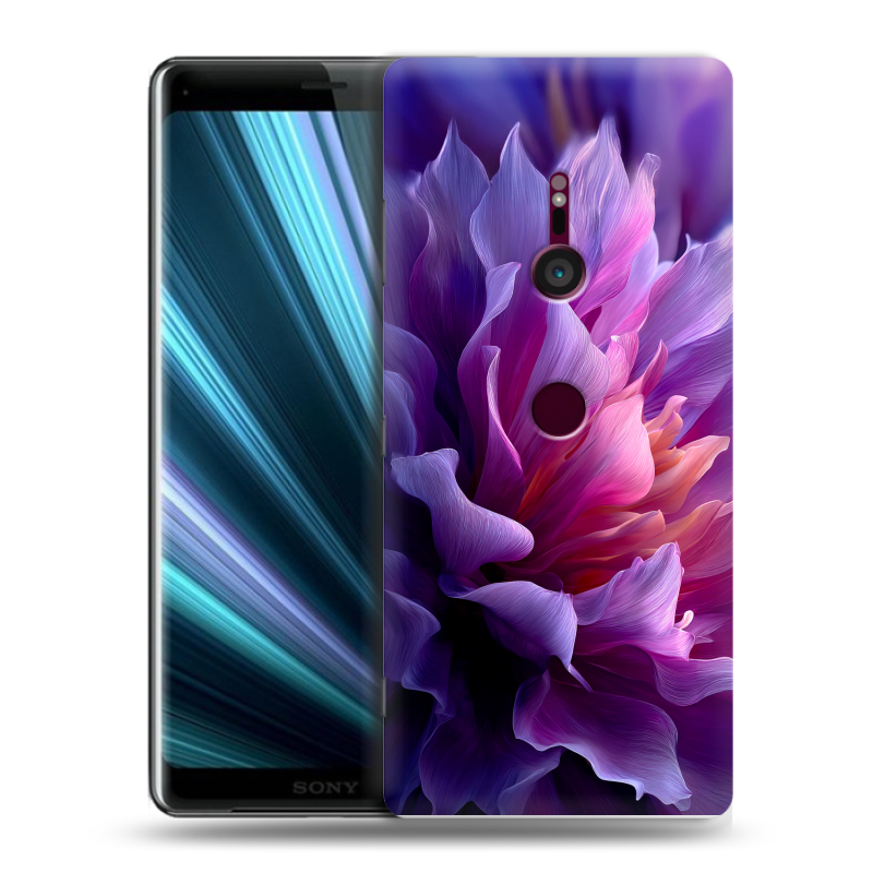 Пластиковый чехол на Sony Xperia XZ3 с принтом женский цветы Пластиковый чехол на Sony Xperia XZ3 с принтом женский цветы