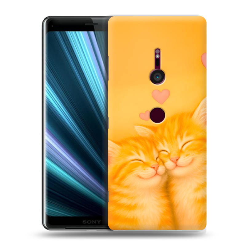 Пластиковый чехол на Sony Xperia XZ3 с принтом Милые котята Пластиковый чехол на Sony Xperia XZ3 с принтом Милые котята