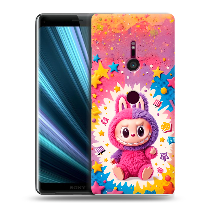 Пластиковый чехол на Sony Xperia XZ3 с принтом Labubu Лабубу Пластиковый чехол на Sony Xperia XZ3 с принтом Labubu Лабубу