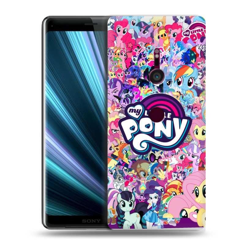 Пластиковый чехол на Sony Xperia XZ3 с принтом My little pony Дружба чудо Пластиковый чехол на Sony Xperia XZ3 с принтом My little pony Дружба чудо