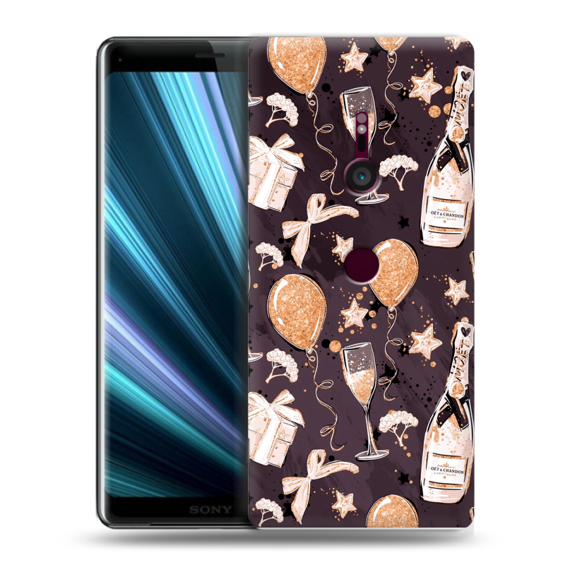 Пластиковый чехол на Sony Xperia XZ3 с принтом Новый год Пластиковый чехол на Sony Xperia XZ3 с принтом Новый год
