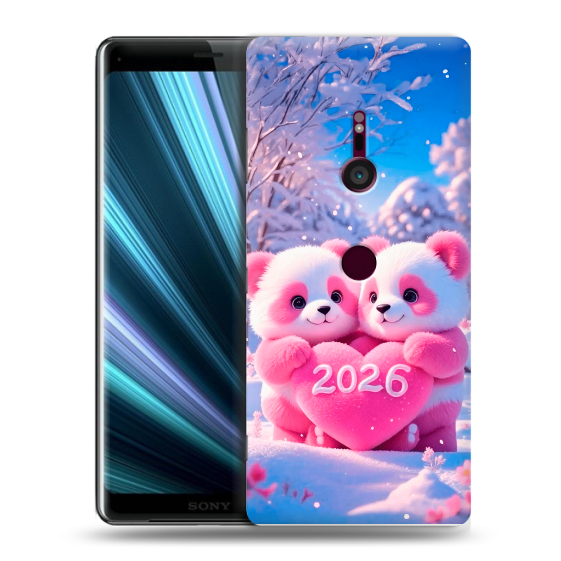 Пластиковый чехол на Sony Xperia XZ3 с принтом Новый год Пластиковый чехол на Sony Xperia XZ3 с принтом Новый год