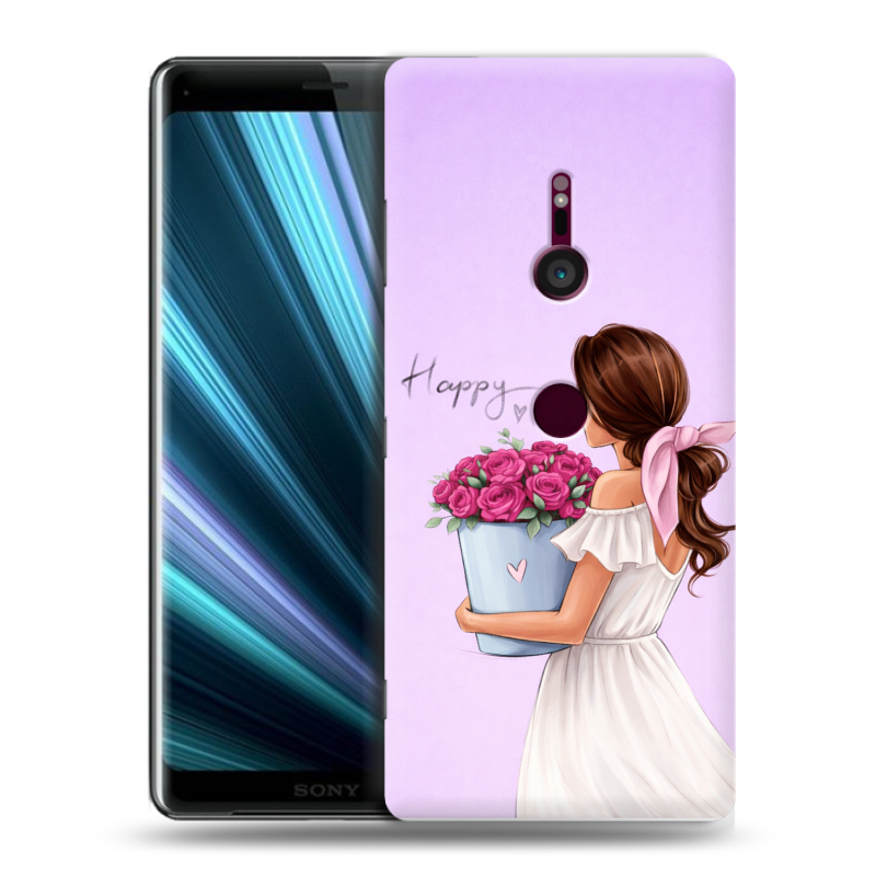 Пластиковый чехол на Sony Xperia XZ3 с принтом женский Пластиковый чехол на Sony Xperia XZ3 с принтом женский