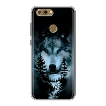 Силиконовый чехол на ZTE Blade V9 Vita с принтом Лесной волк Силиконовый чехол на ZTE Blade V9 Vita с принтом Лесной волк