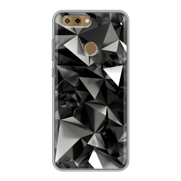 Силиконовый чехол на ZTE Blade V9 Vita с принтом Черные кристаллы Силиконовый чехол на ZTE Blade V9 Vita с принтом Черные кристаллы