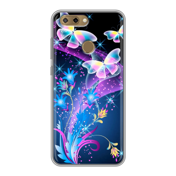 Силиконовый чехол на ZTE Blade V9 Vita с принтом Бабочки