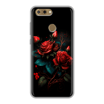 Силиконовый чехол на ZTE Blade V9 Vita с принтом Розы красные